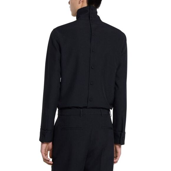 GUCCI Men's High Neck Long Sleeve Shirt Men BLACK Shirts - Picture 4 of 5